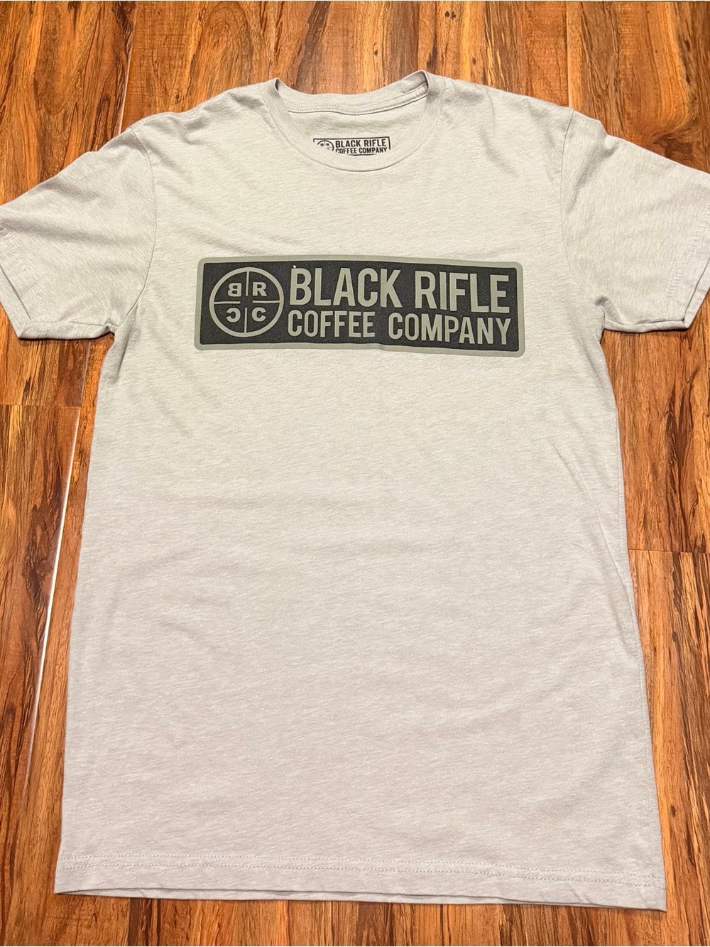 Black Rifle Coffee Company Men's Light Gray Logo Tee